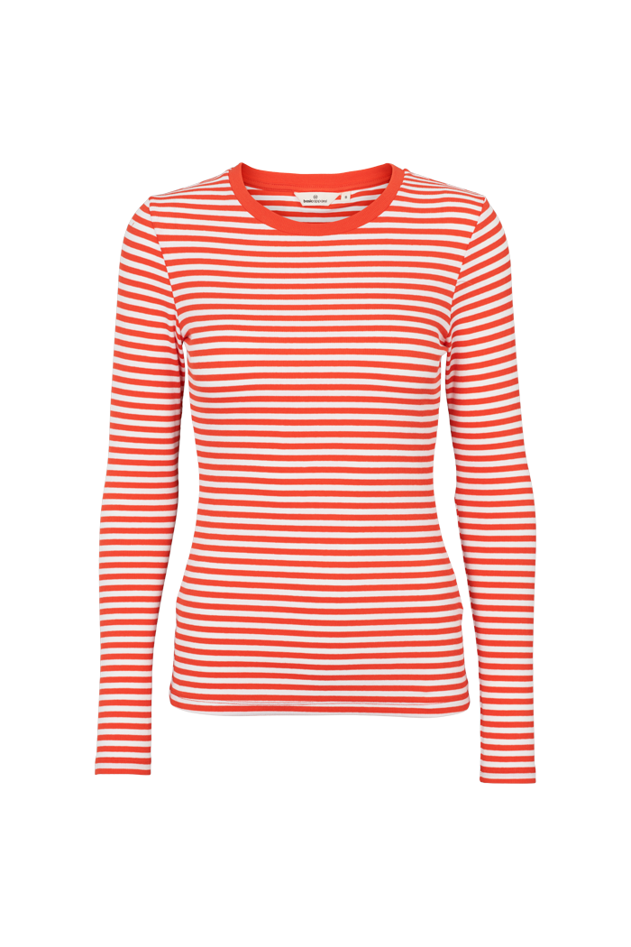 Basic Apparel Ludmilla LS Tee T-shirts 756 Grenadine / bright white