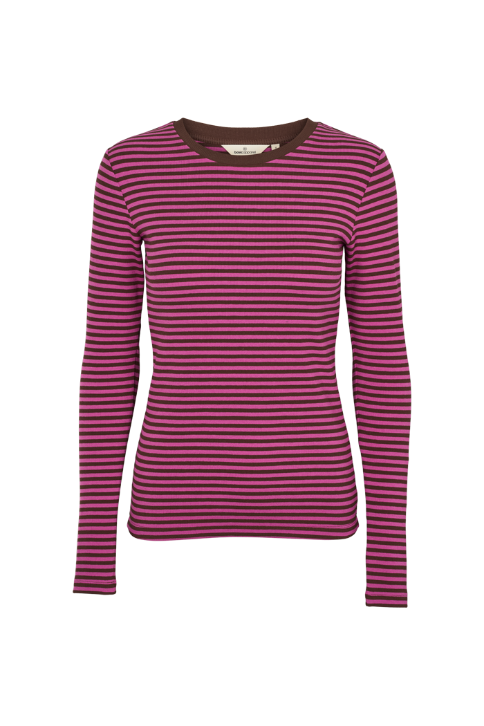 Basic Apparel Ludmilla LS Tee T-shirts 905 Purrple Orchid / chicory coffee