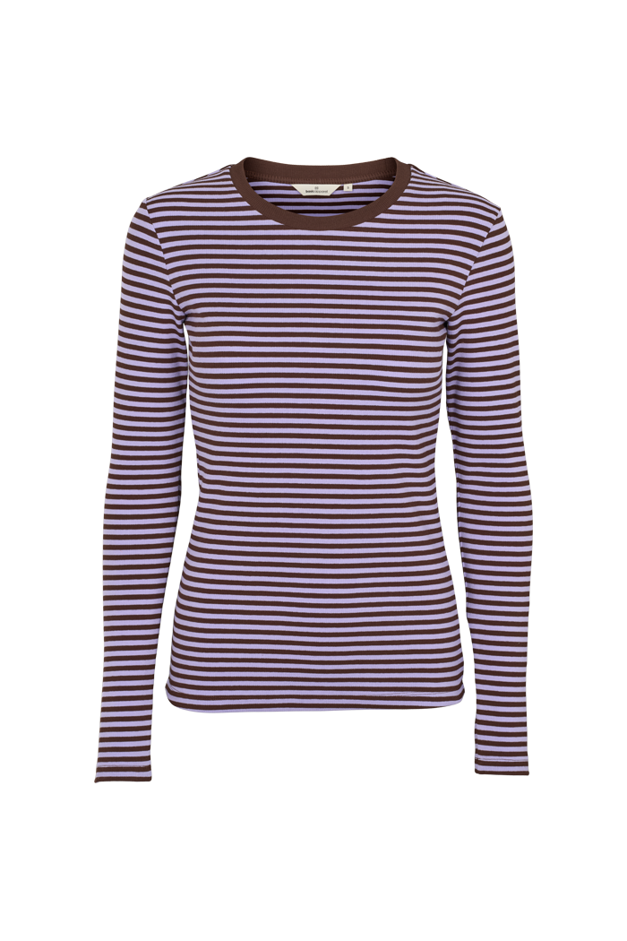 Basic Apparel Ludmilla LS Tee T-shirts 906 violet tulip / Chicory coffee