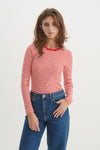 Ludmilla LS Tee - Tomato / W. White