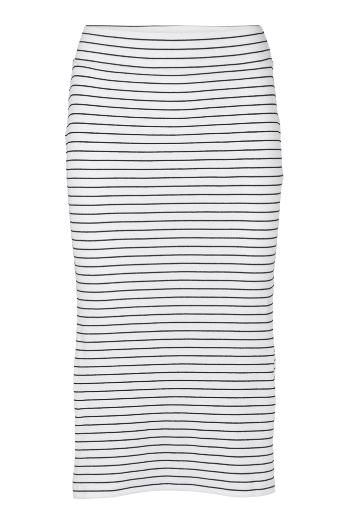 Basic Apparel Ludmilla Long Skirt Nederdele 702 Bright white / black