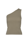 Ludmilla One Shoulder Top - Vetiver