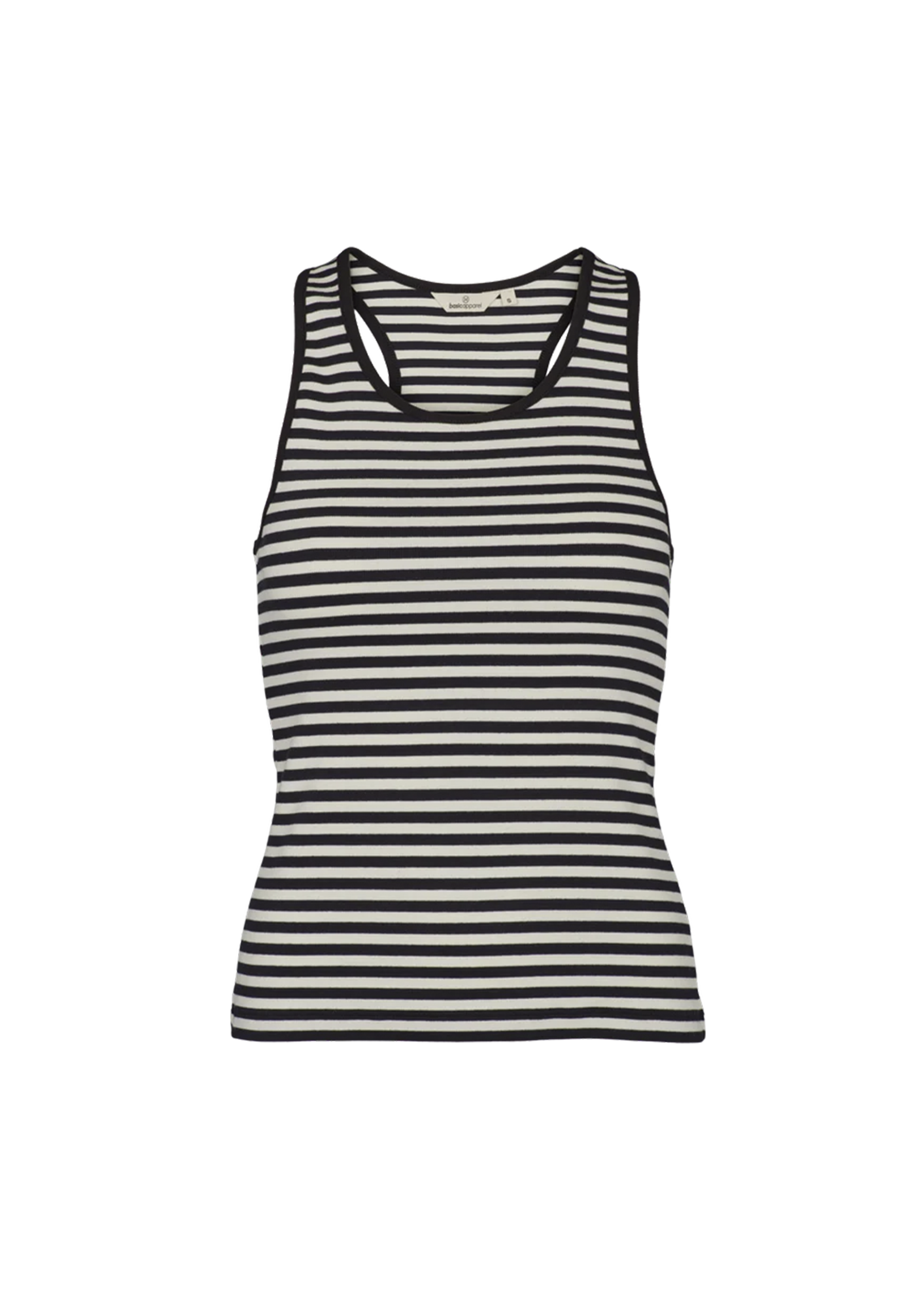 Basic Apparel Ludmilla Racing Tank Toppe 029 Whisper White/Black