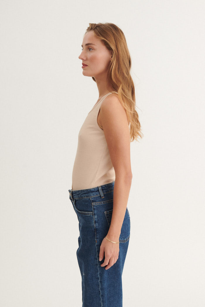 Basic Apparel Ludmilla Tank Toppe 777 Smokey Grey