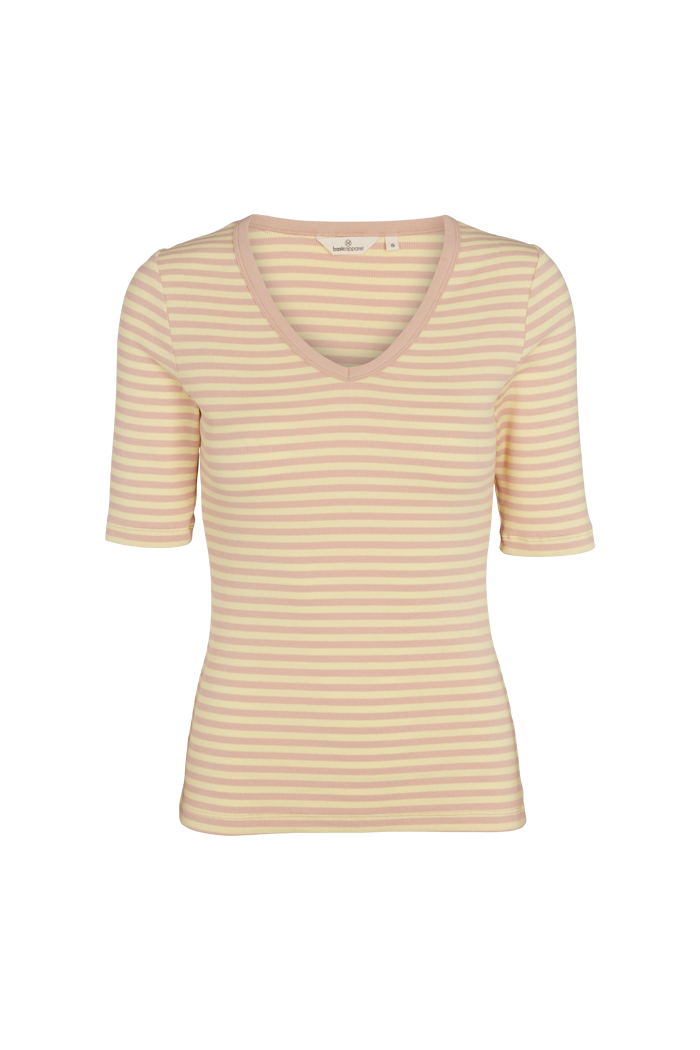 Basic Apparel Ludmilla V-Neck T-shirts 125/177 Rose Dust/Custard