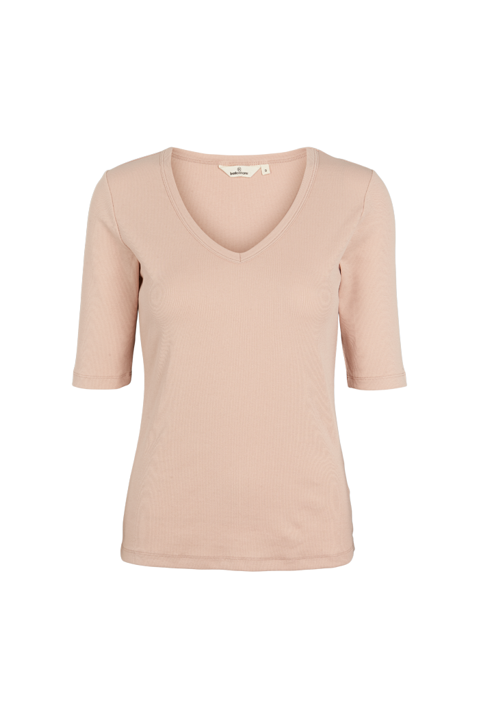 Basic Apparel Ludmilla V-Neck T-shirts 125 Rose Dust