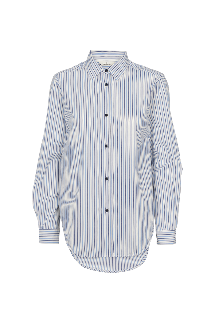 Basic Apparel Lula Shirt Skjorter 726 Bright white / Asleigh blue / sky captain