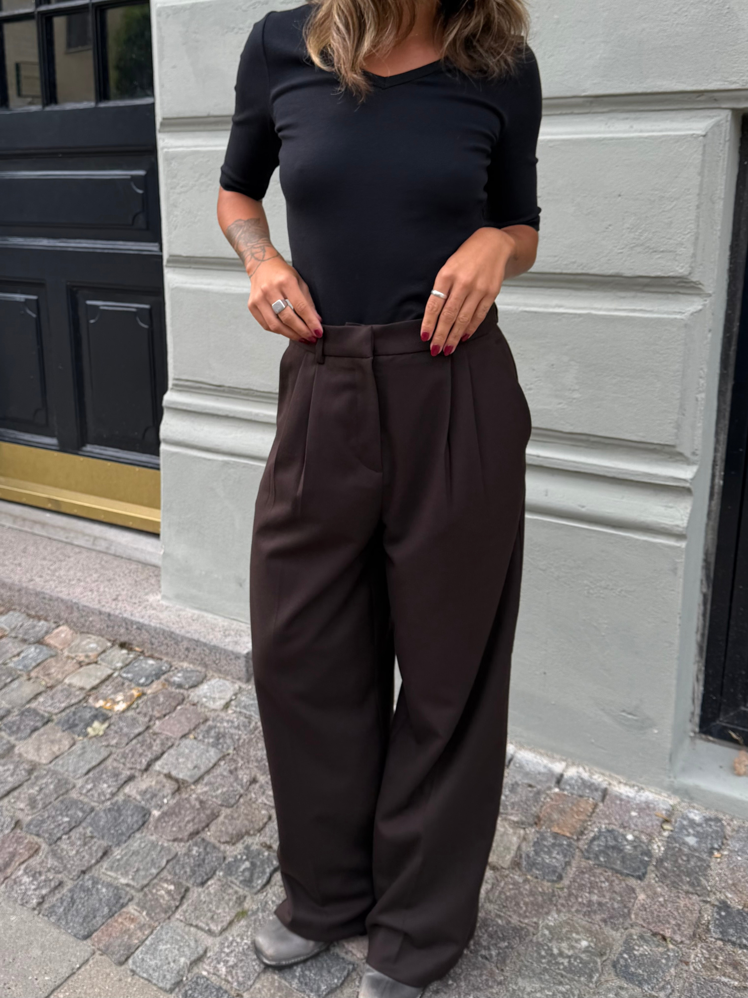 Basic Apparel Marjo Pants Bukser 709 Chocolate torte