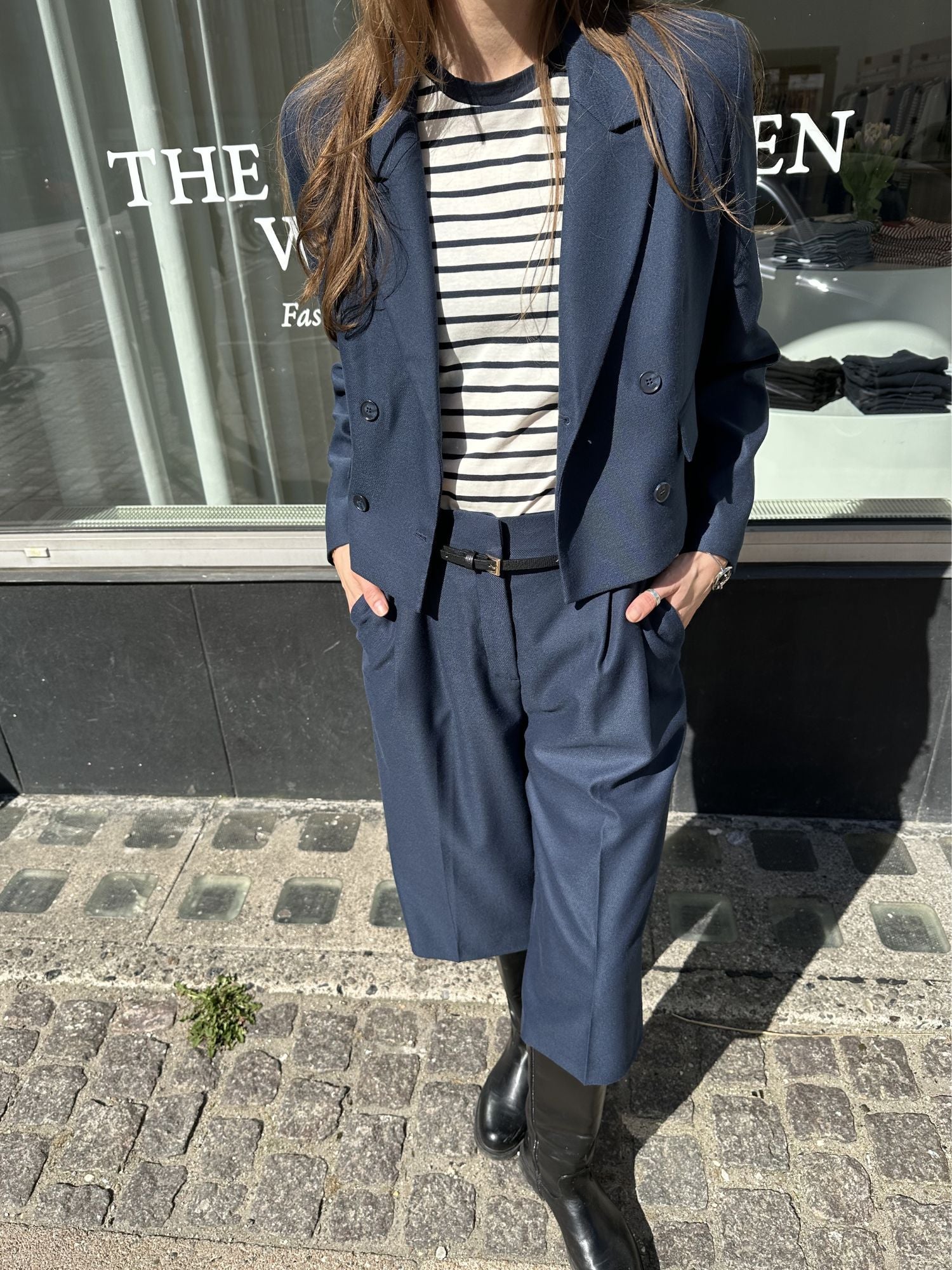 Basic Apparel Marjo Shorts Shorts 886 Navy melange