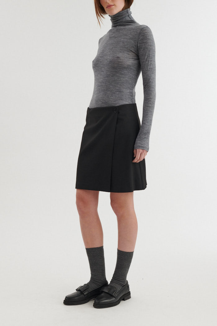 Basic Apparel Marjo Wrap Skirt Nederdele 001 Black