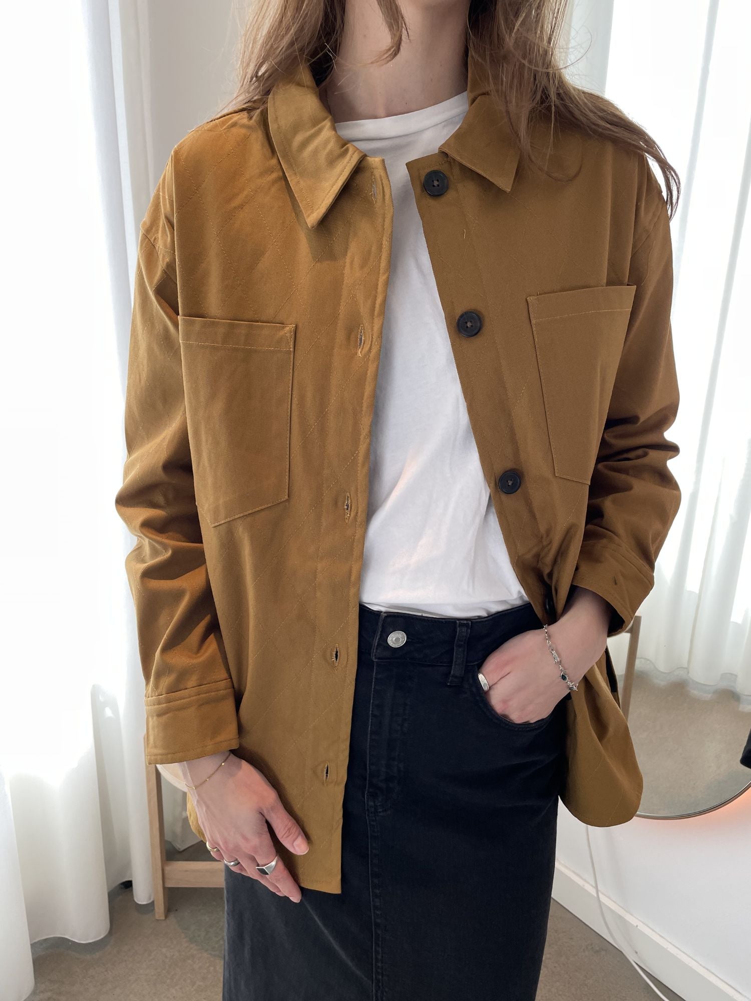Basic Apparel Mia Jacket Skjorter 188 Apple Cinnamon