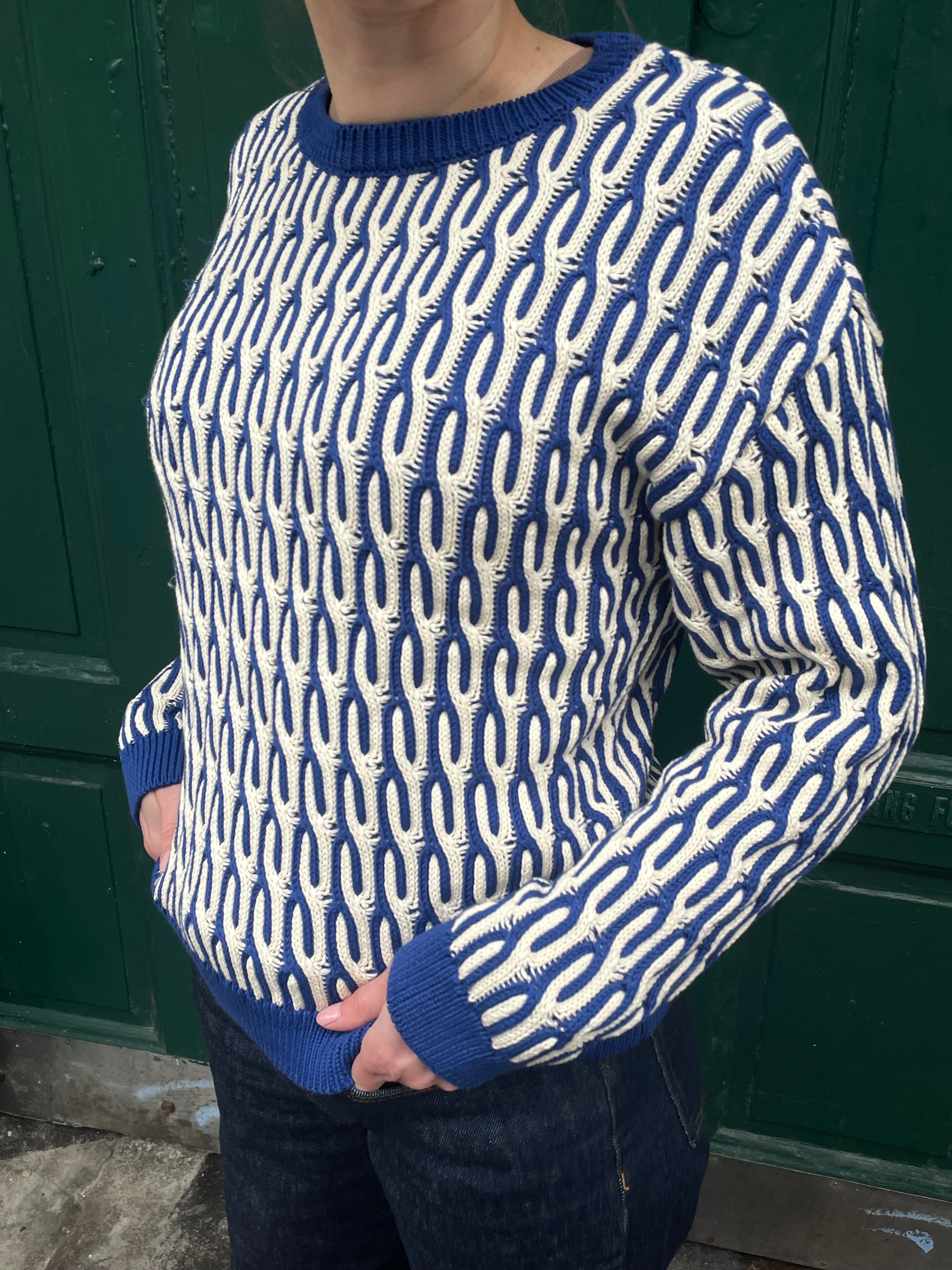 Basic Apparel Minie Sweater Sweaters 867 Sodalite blue / whisper white