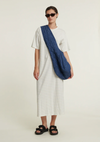 Raja Striped Dress - Quiet harbor / Whisper white