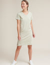Rebekka Tee Dress V. Neck - Moss Gray
