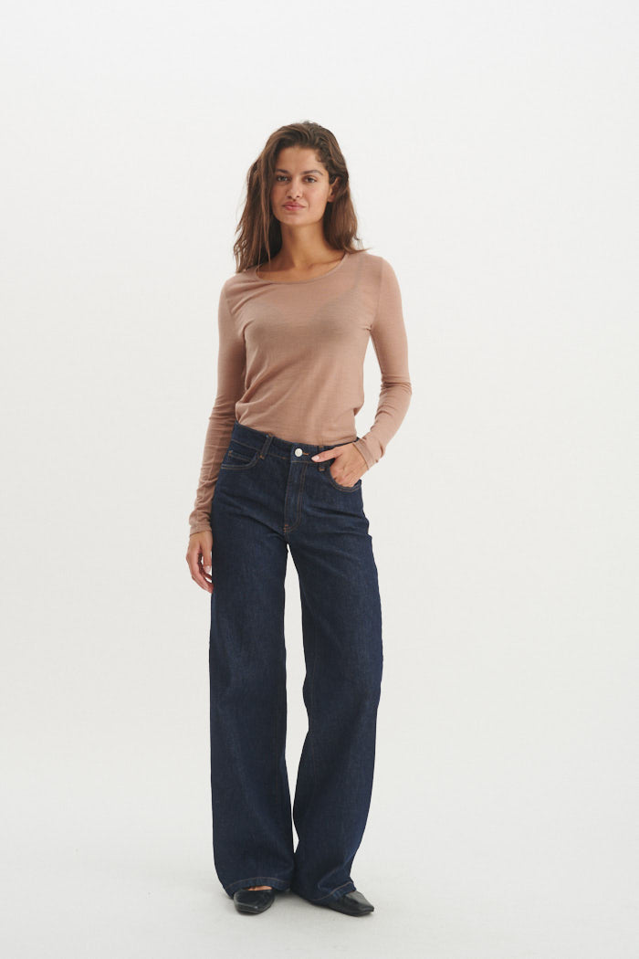 Basic Apparel Rinja LS Tee T-shirts 833 Portobella