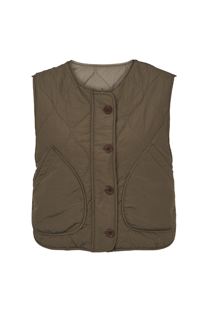 Basic Apparel Ruby Vest Veste 641 Tarmac /Vetiver