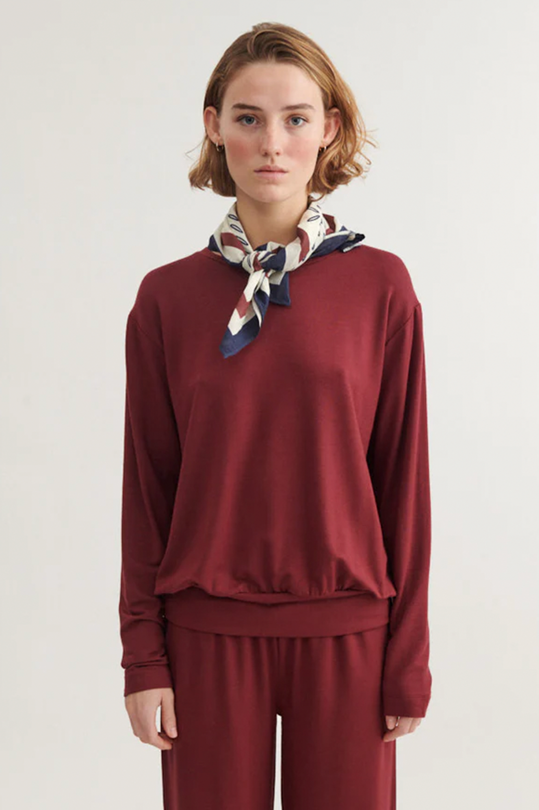 Basic Apparel Sadie Blouse Bluser 792 Bordeaux Truffle