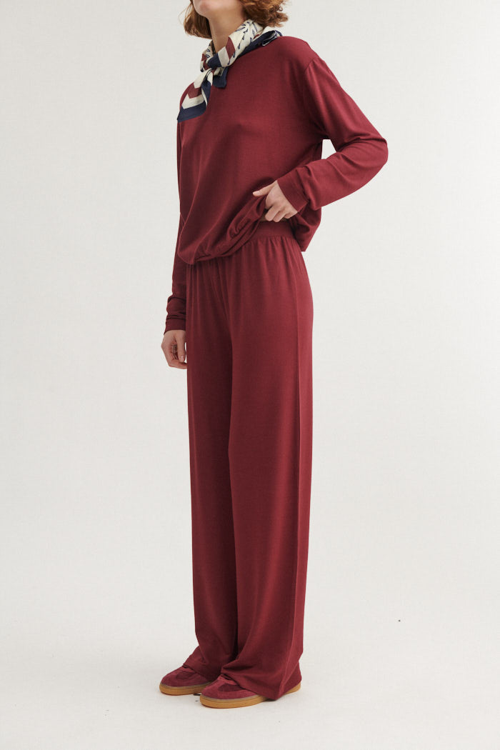 Basic Apparel Sadie Pant Bukser 792 Bordeaux Truffle