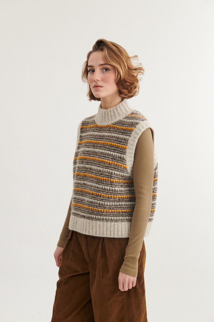 Basic Apparel Sally Vest Veste 800 Light grey mel-carafe-buckskin