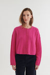 Selem Cable Cardigan - Purple Orchid