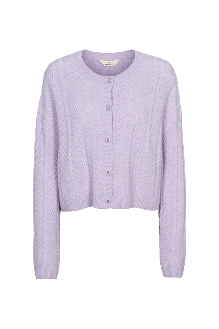 Basic Apparel Selem Cable Cardigan Cardigans 903 Violet Tulip