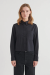 Silje Cropped Shirt - Black