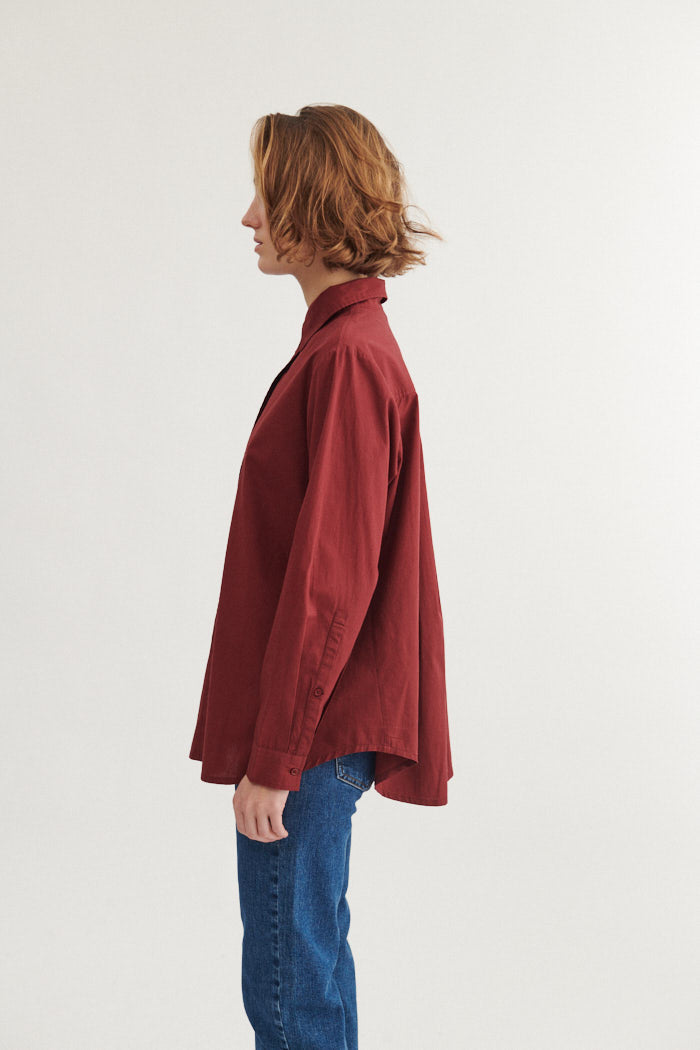 Basic Apparel Silje LS Shirt Skjorter 792 Bordeaux Truffle