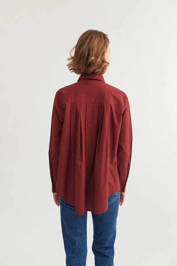 Basic Apparel Silje LS Shirt Skjorter 792 Bordeaux Truffle