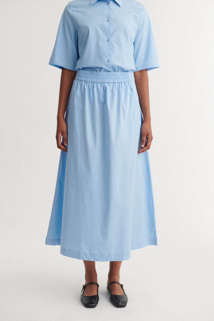 Basic Apparel Silje Long Skirt Nederdele 772 Frozen fjord