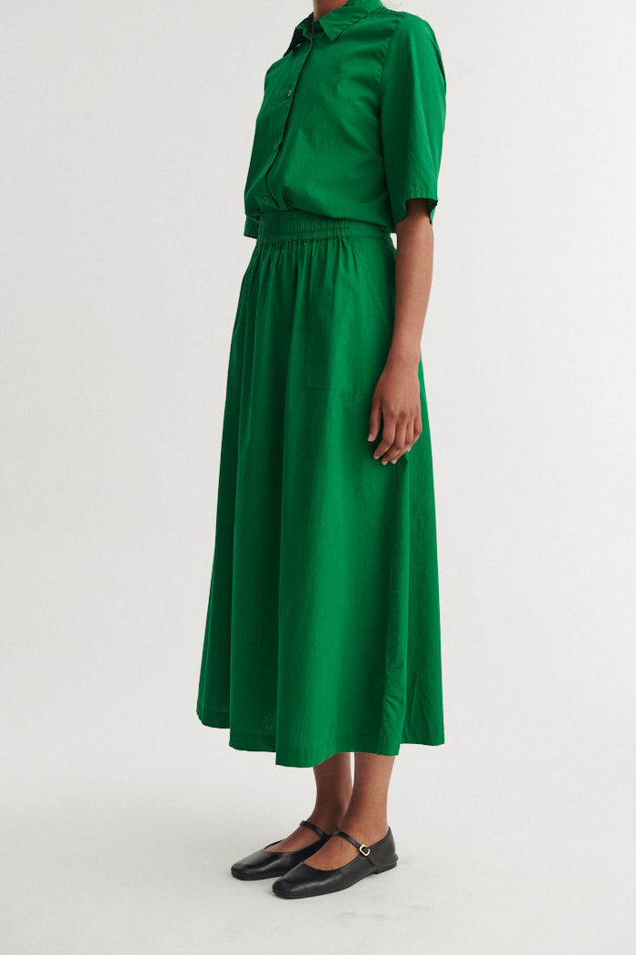 Basic Apparel Silje Long Skirt Nederdele 860 Abundant green