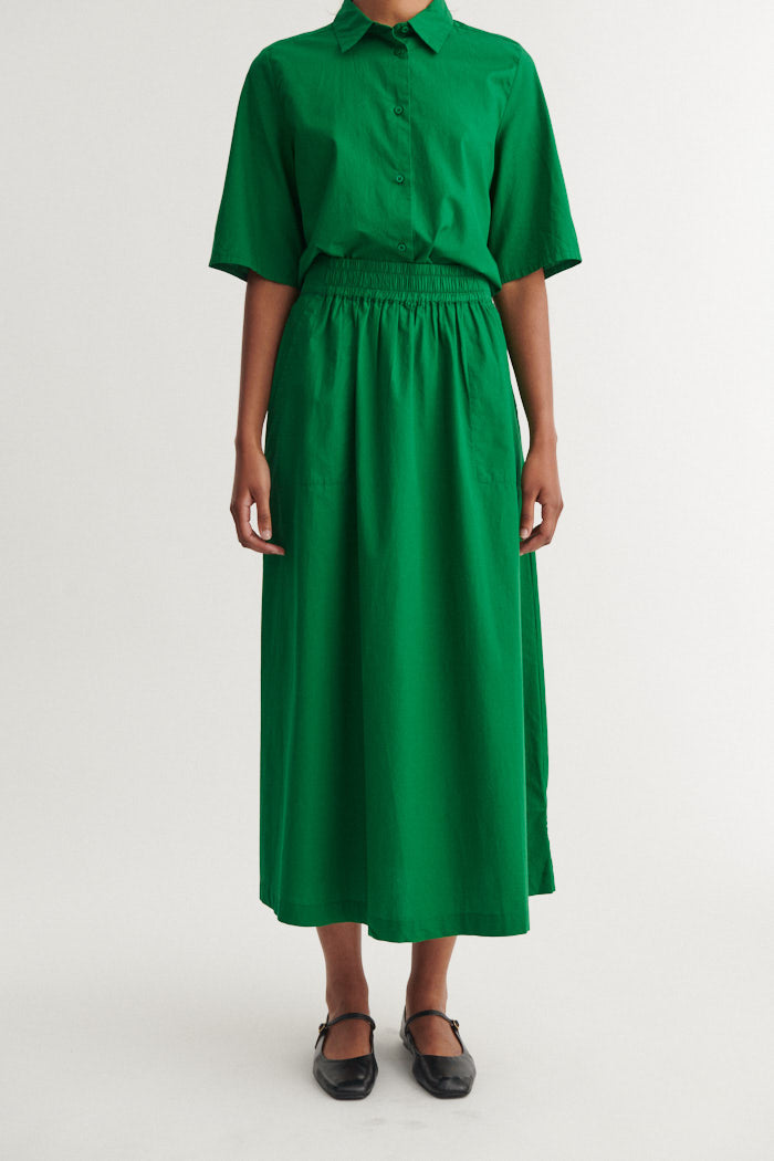 Basic Apparel Silje Long Skirt Nederdele 860 Abundant green