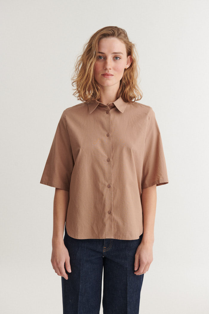 Basic Apparel Silje SS Shirt Skjorter 833 Portobella