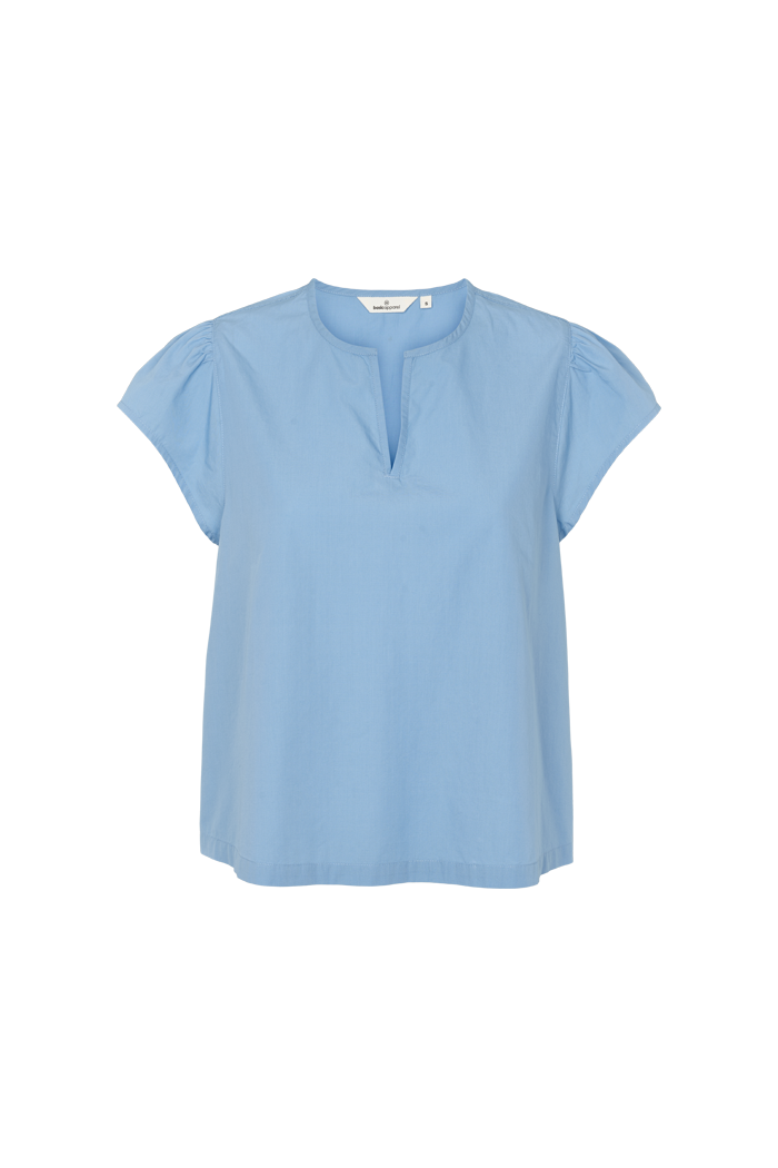 Basic Apparel Silje SS Top Toppe 704 Blissful Blue