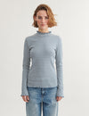 Silma High Neck - Copen blue / Birch