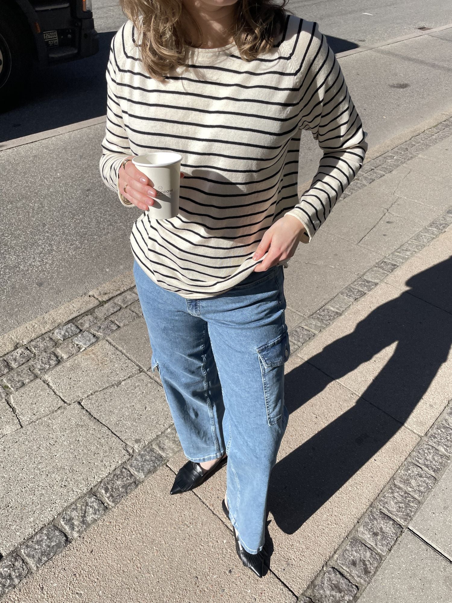 Basic Apparel Soya Sweater Sweaters 427 Whisper White/Black