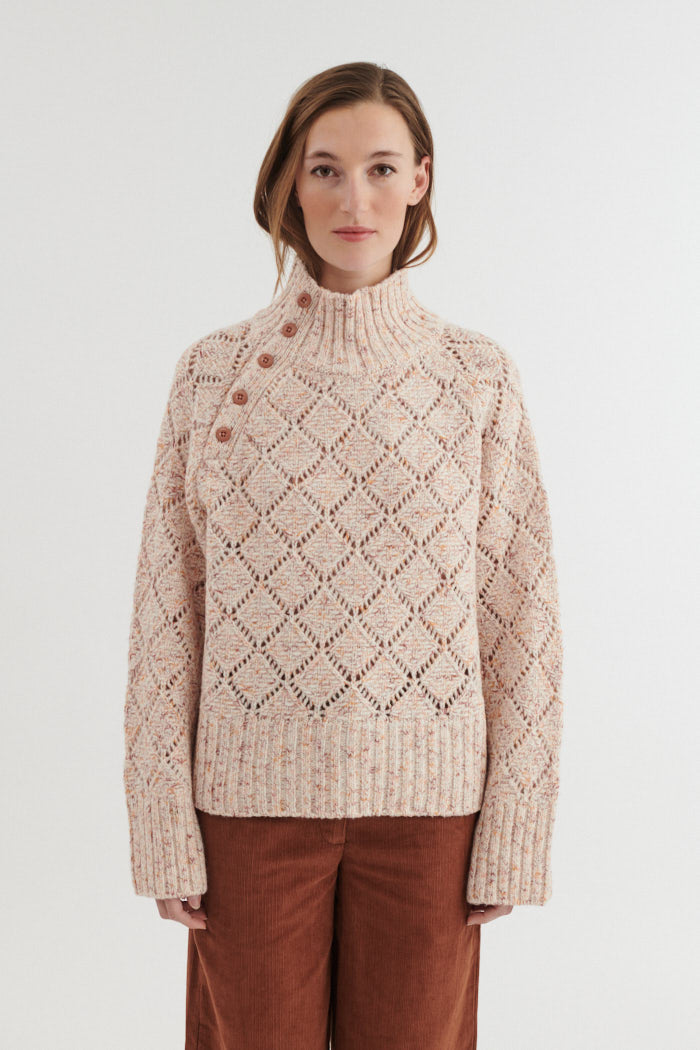 Basic Apparel Utta H. Neck Sweaters 902 Tortoise shell