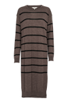 Vera Long Dress - Brown Melange / Black