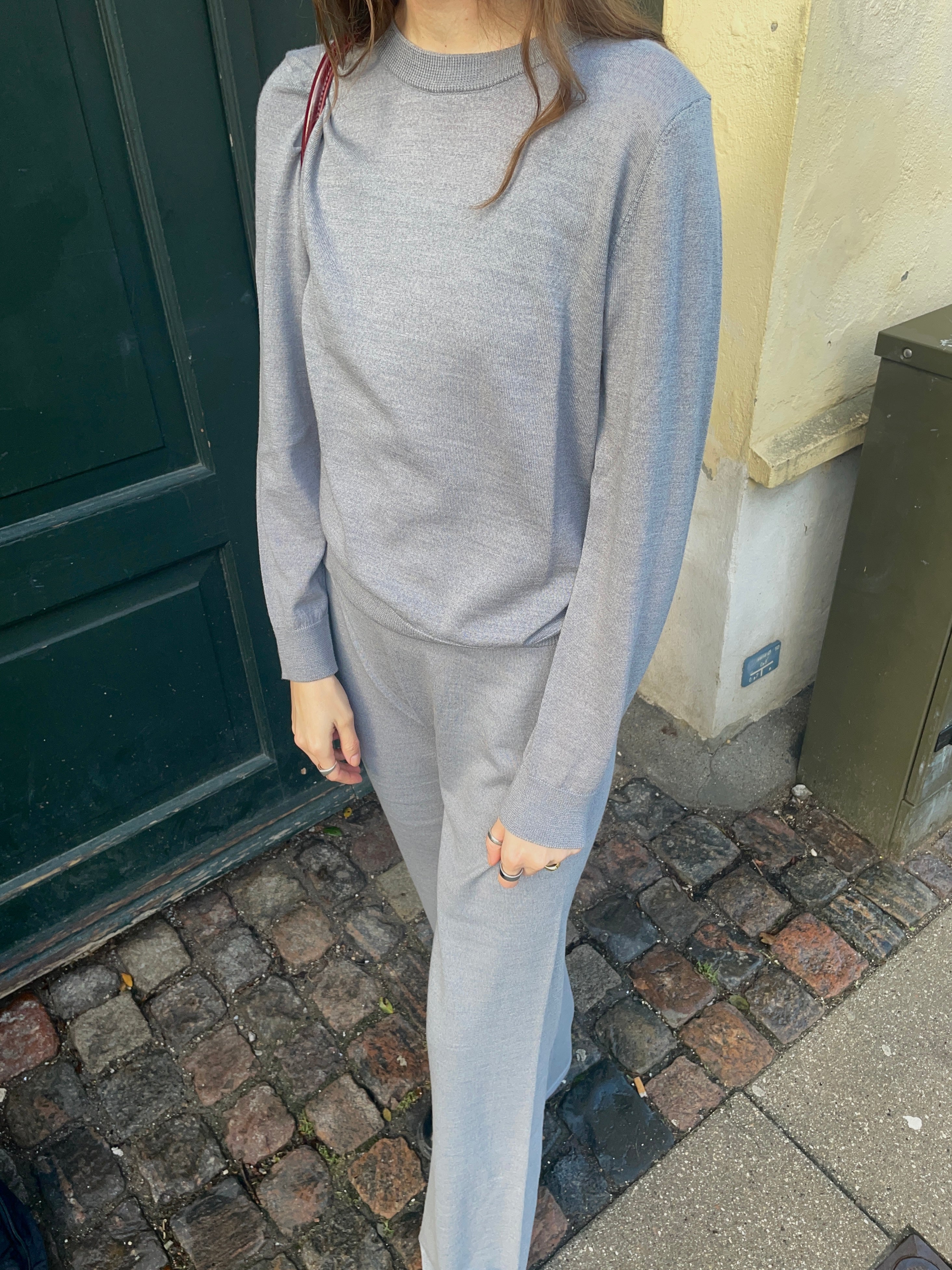 Basic Apparel Vera Wide Pants Bukser 094 Light Grey Mel.