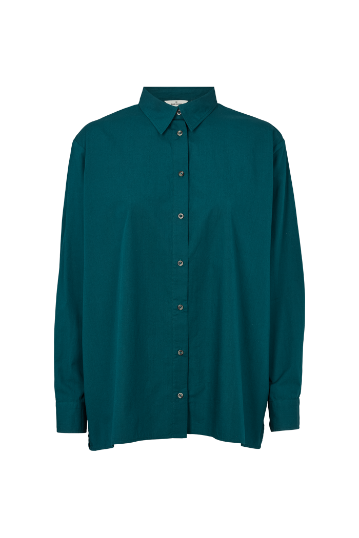 Basic Apparel Vilde Loose Shirt Skjorter 609 Deep Teal