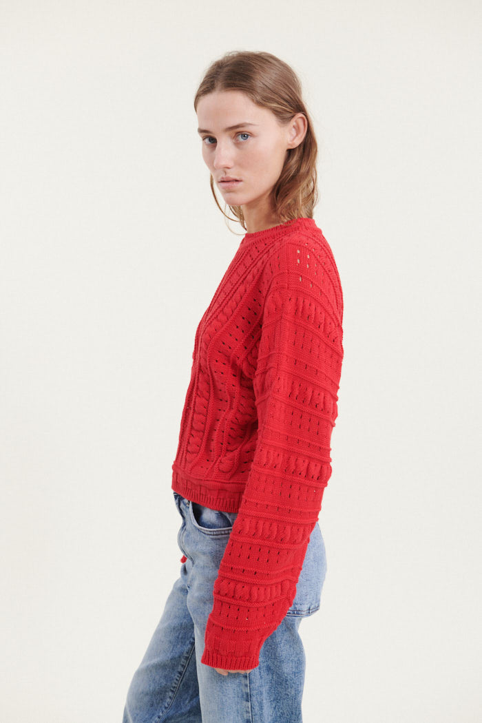 Basic Apparel Winie Biaz Sweater Sweaters 278 High Risk Red