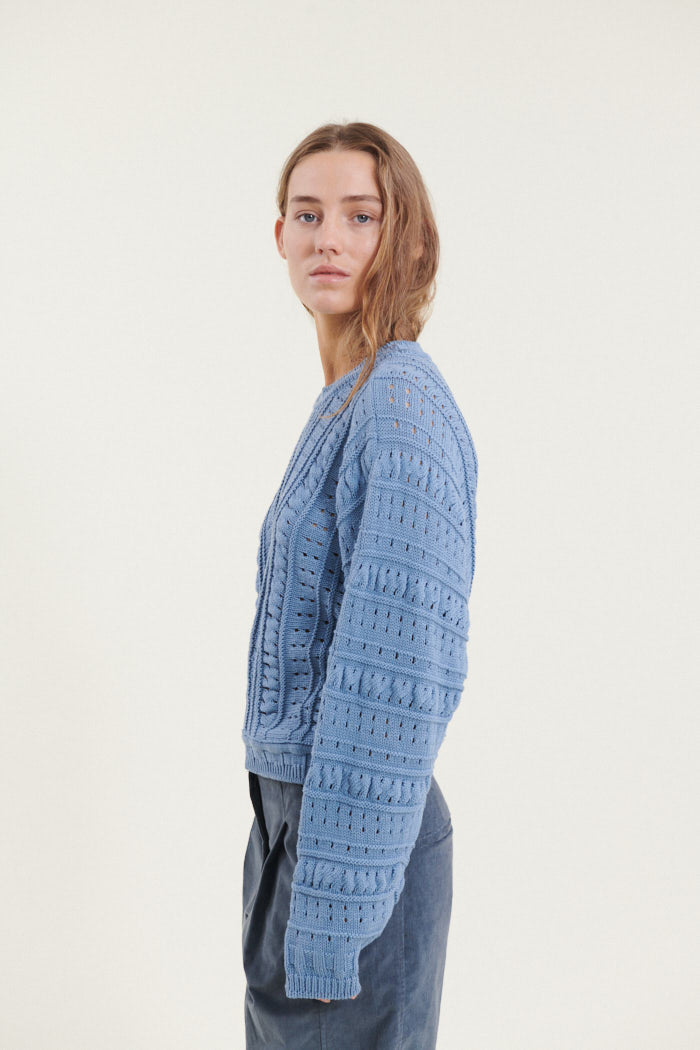 Basic Apparel Winie Biaz Sweater Sweaters 742 Windward blue / birch