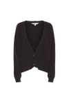 Claudine Deep V-Neck Cardigan - Chocolate Plum