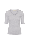 Ludmilla V-Neck - Light Grey Mel.