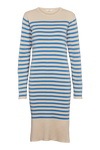 Sailor Stripe Knit Dress - Birch/Azure Blue